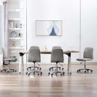 Dining chairs 6 pcs fabric light grey