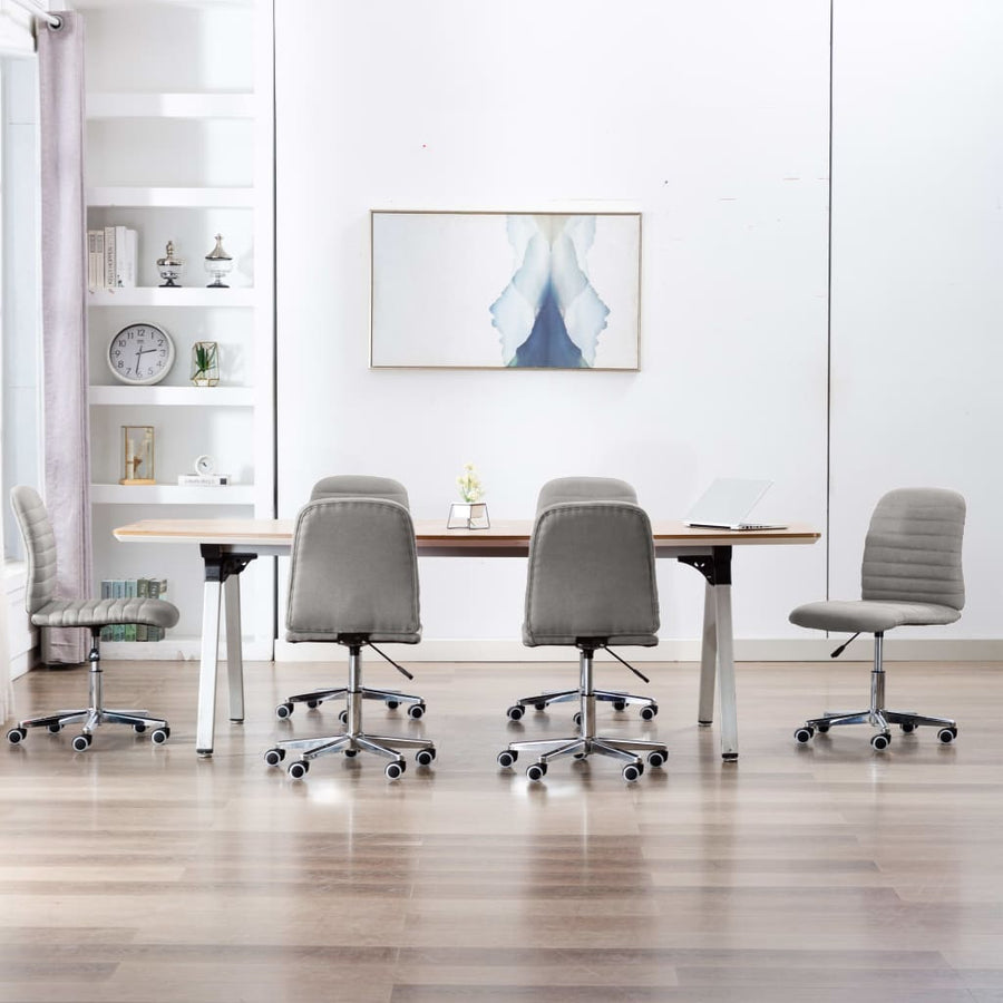 Eetkamerstoelen Stof 6 Lichtgrijs