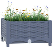 Plantenbak verhoogd 40x40x23 cm grijs