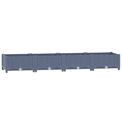 Plantenbak Verhoogd Polypropyleen 160 x 40 x 23 cm Donkergrijs