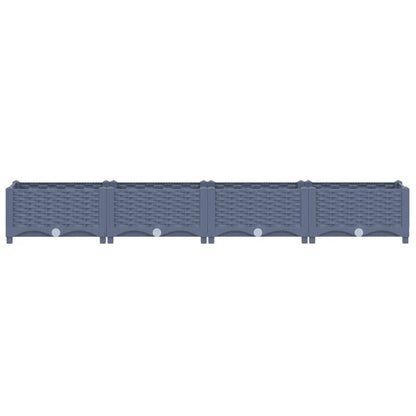 Plantenbak Verhoogd Polypropyleen 160 x 40 x 23 cm Donkergrijs
