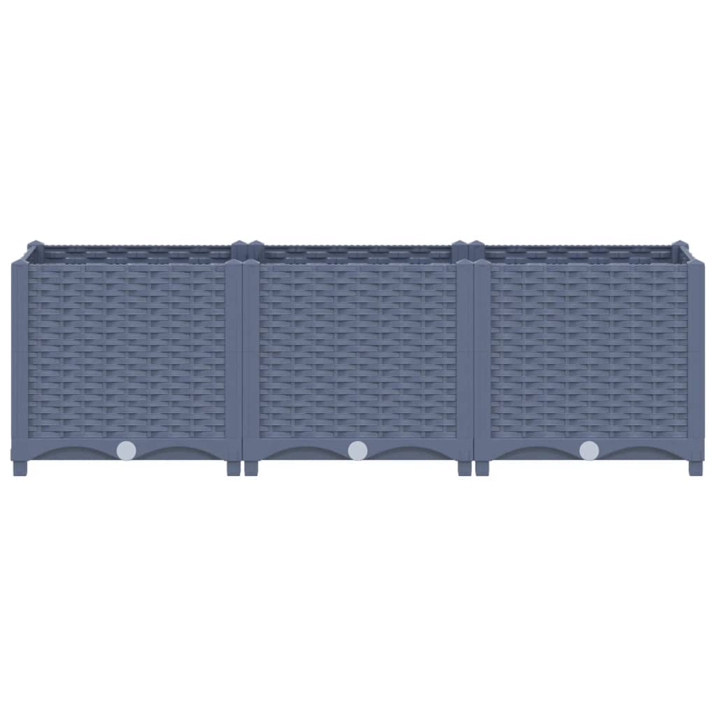 Plantenbak Verhoogd Polypropyleen 120 x 40 x 38 cm Donkergrijs
