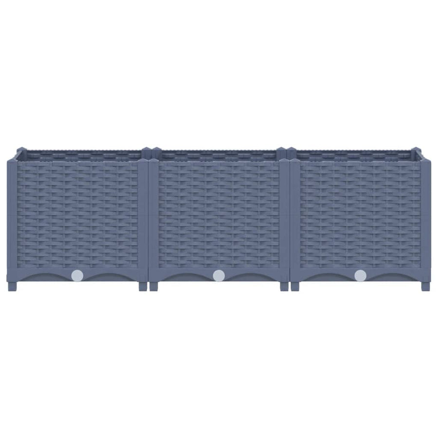 Plantenbak Verhoogd Polypropyleen 120 x 40 x 38 cm Donkergrijs