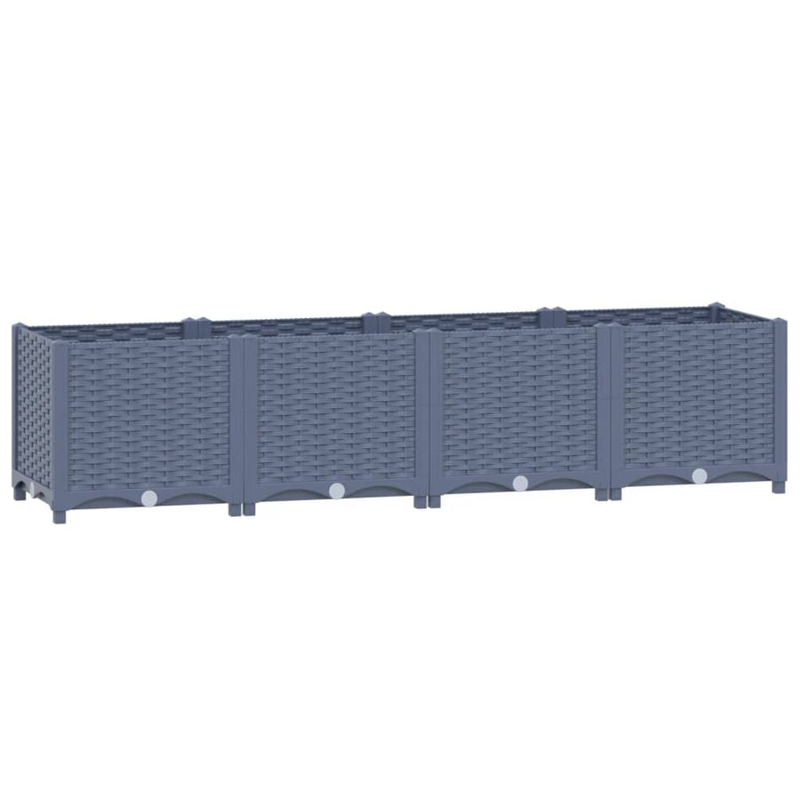 Plantenbak Verhoogd Polypropyleen 160 x 40 x 38 cm Donkergrijs