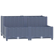 Plantenbak Verhoogd 80X80X38 Cm Polypropyleen 80 x 80 x (23-38) cm Donkergrijs