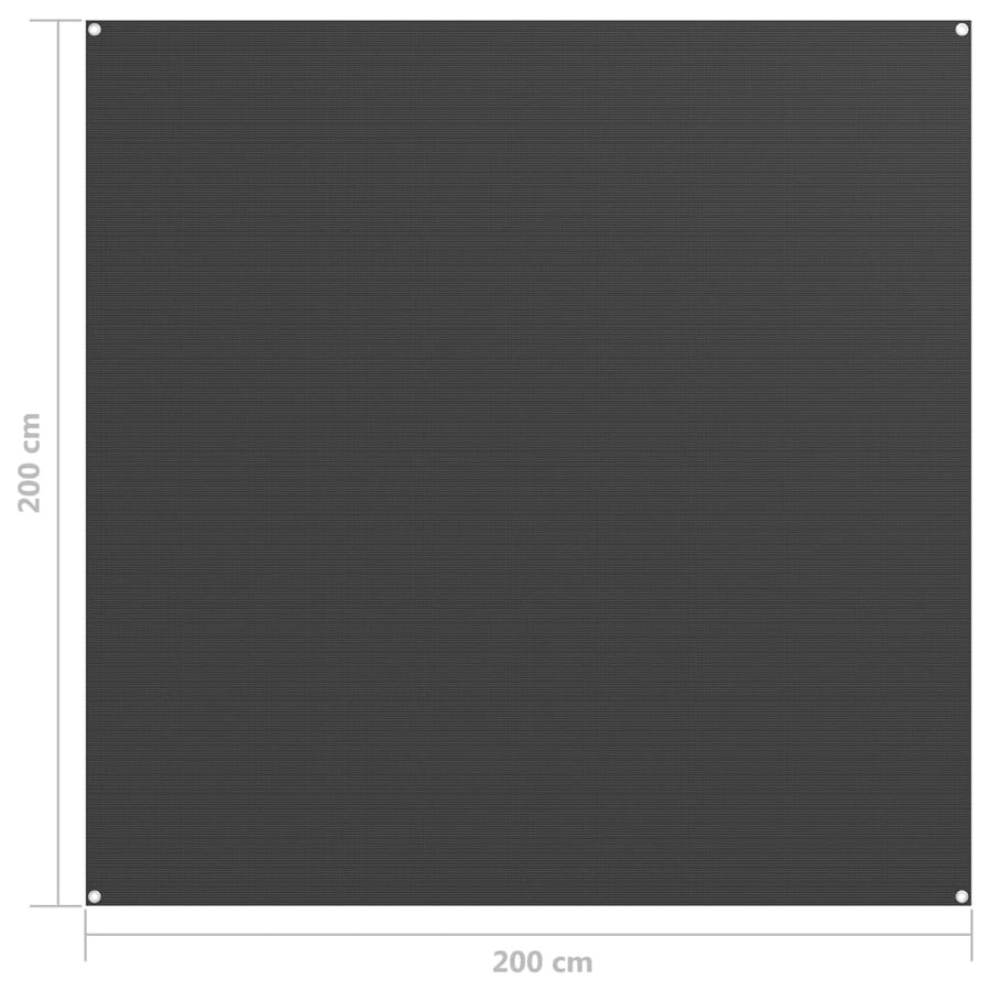Tenttapijt 200x200 cm antracietkleurig 200 x 200 cm