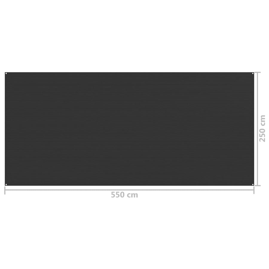 Tenttapijt Kleurig Antraciet 250 x 550 cm