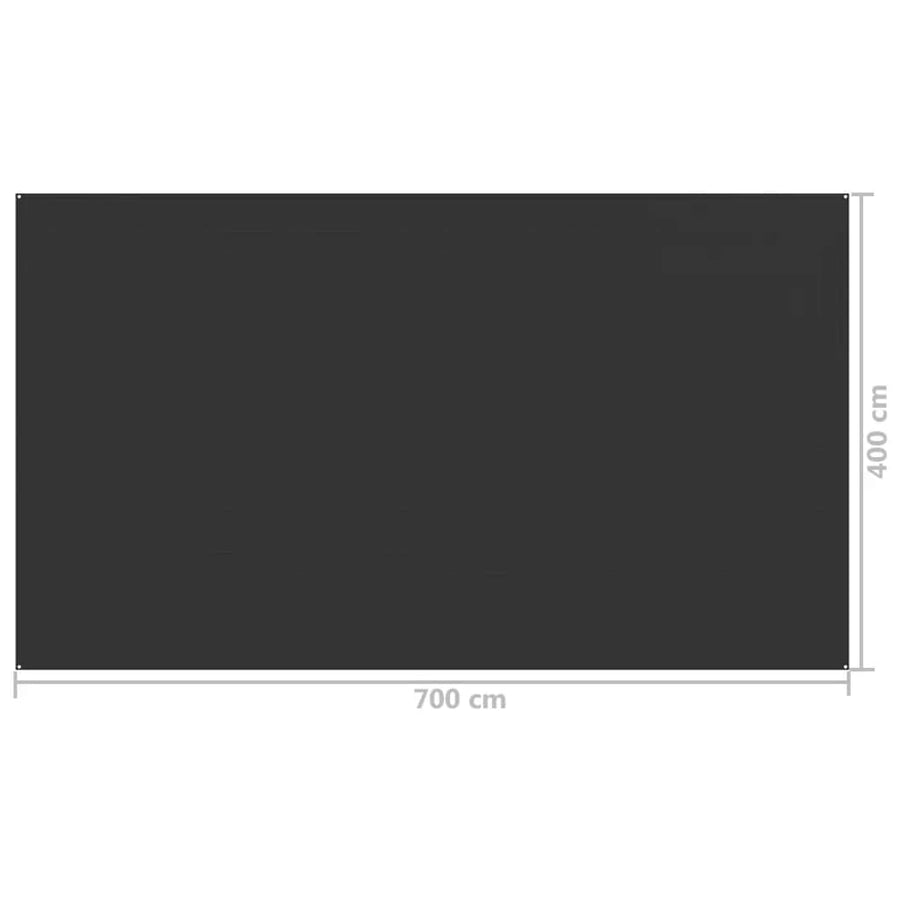 Tenttapijt Kleurig Antraciet 400 x 700 cm