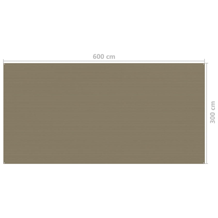 Tenttapijt 300x600 cm taupe