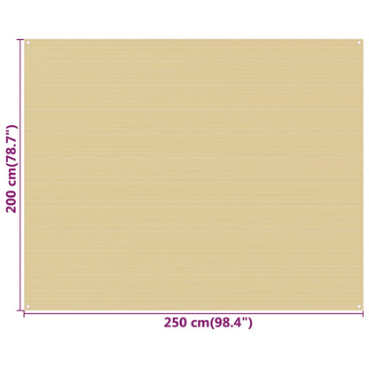 Tenttapijt 250x200 cm HDPE beige
