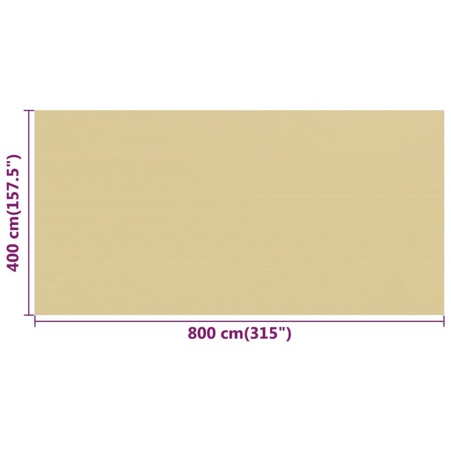 Tenttapijt 400x800 cm HDPE beige
