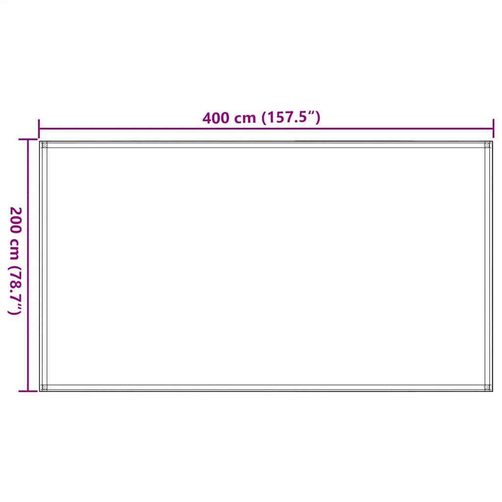 Tenttapijt 200x400 cm zwart