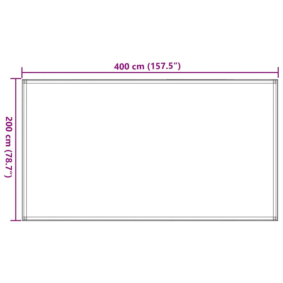 Tenttapijt 200x400 cm zwart