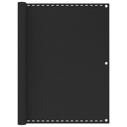 Balkonscherm 120x400 cm HDPE antracietkleurig