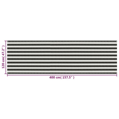Balkonscherm Hdpe Kleurig En Antraciet En Wit 120 x 400 cm