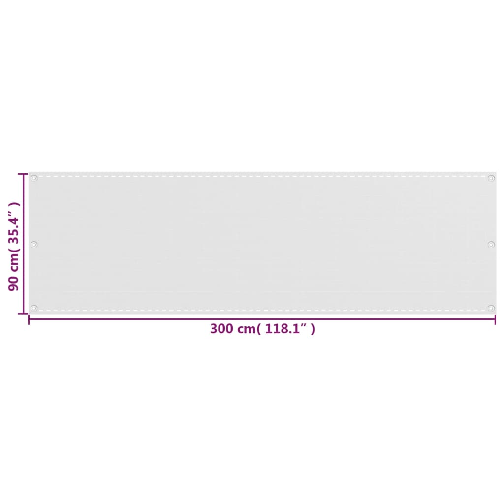 Balkonscherm Hdpe 90 x 300 cm