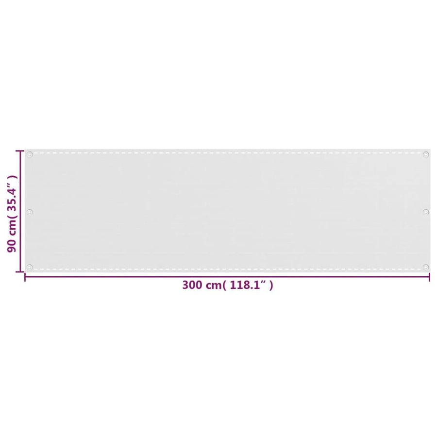 Balkonscherm Hdpe 90 x 300 cm