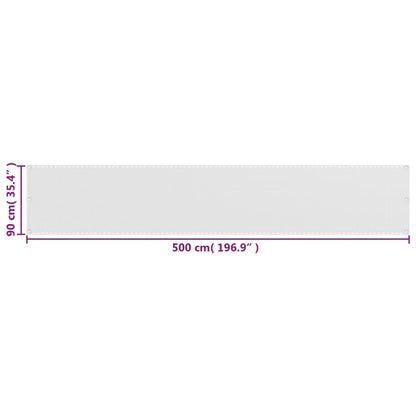 Balkonscherm Hdpe Wit 90 x 500 cm