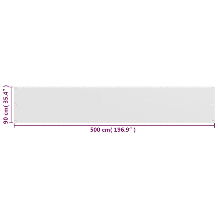 Balkonscherm Hdpe Wit 90 x 500 cm
