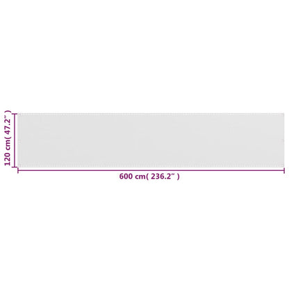 Balkonscherm Hdpe Wit 120 x 600 cm