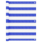 Balkonscherm 75X300 Cm Hdpe Blauw En Wit Blauw En Wit