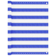 Balkonscherm 90x300 cm HDPE blauw wit
