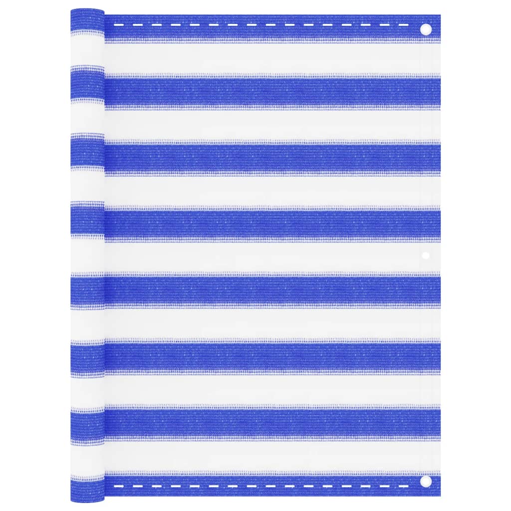 Balkonscherm Hdpe Blauw En Wit 90 x 400 cm