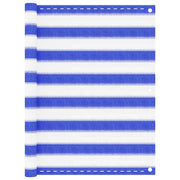Balkonscherm 90x400 cm HDPE blauw wit