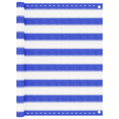 Balkonscherm Hdpe Blauw En Wit 90 x 400 cm