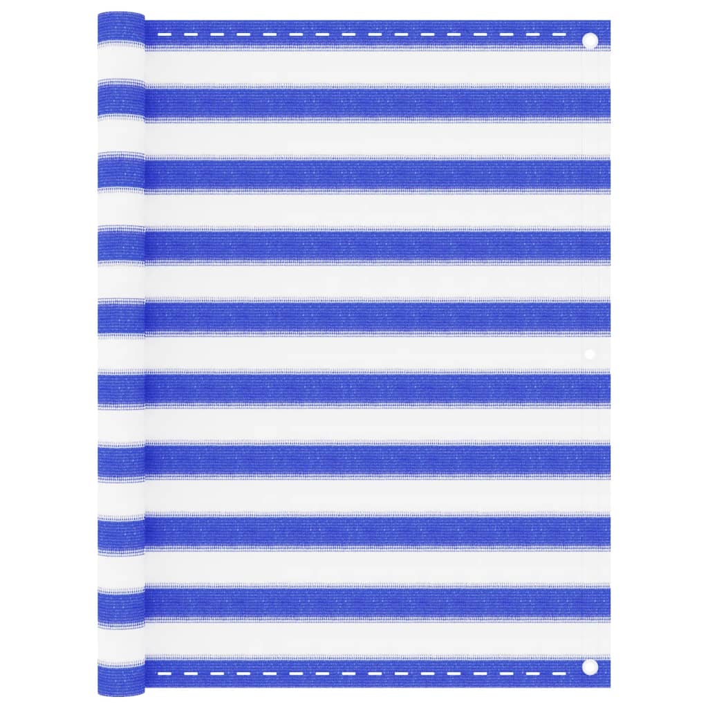 Balkonscherm Hdpe Blauw En Wit 120 x 500 cm