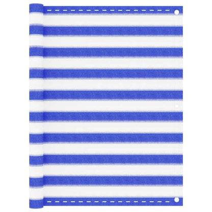 Balkonscherm Hdpe Blauw En Wit 120 x 500 cm
