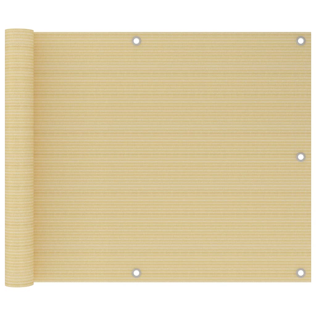Balkonscherm Hdpe Beige 75 x 300 cm