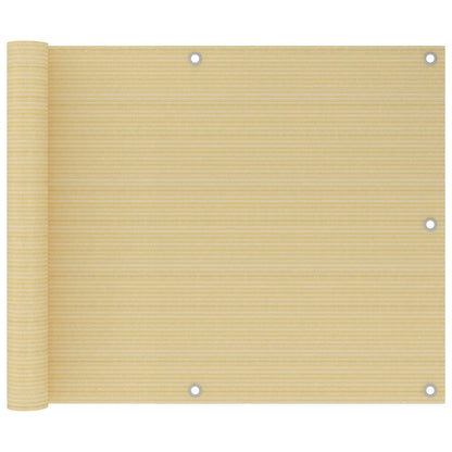 Balkonscherm Hdpe Beige 75 x 300 cm