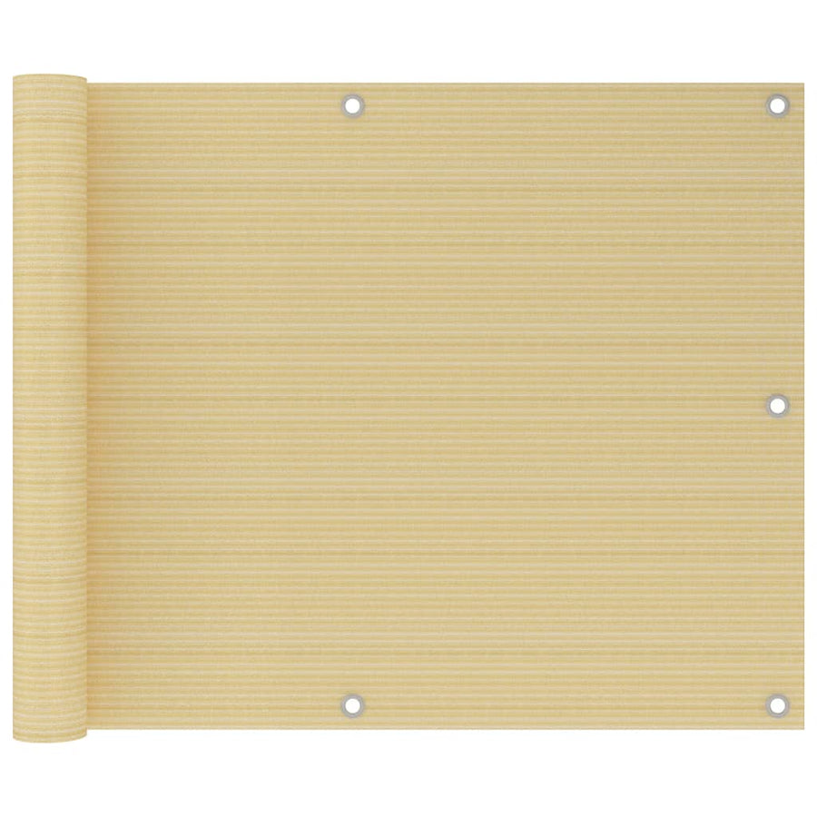 Balkonscherm Hdpe Beige 75 x 300 cm
