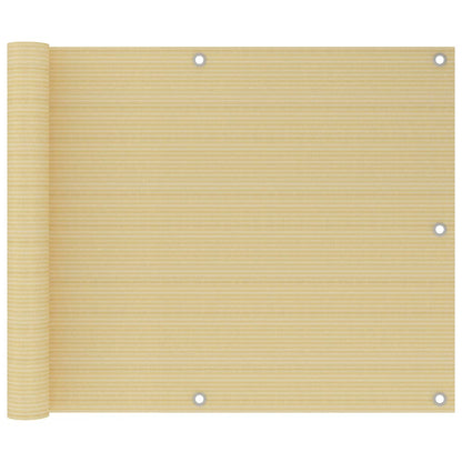 Balkonscherm Hdpe Beige 75 x 400 cm