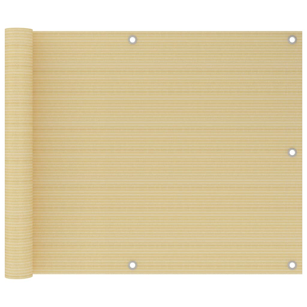 Balkonscherm Hdpe Beige 75 x 500 cm