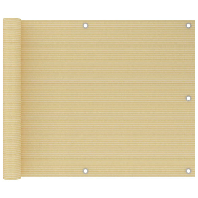 Balkonscherm Hdpe Beige 75 x 500 cm