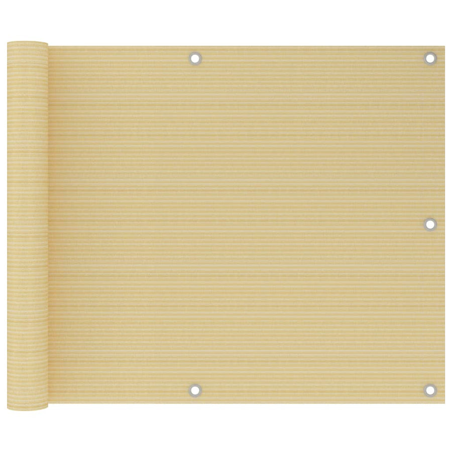 Balkonscherm Hdpe Beige 75 x 600 cm