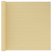 Balkonscherm 90 x 300 cm HDPE beige