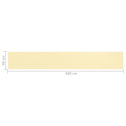 Balkonscherm Hdpe Beige 90 x 600 cm