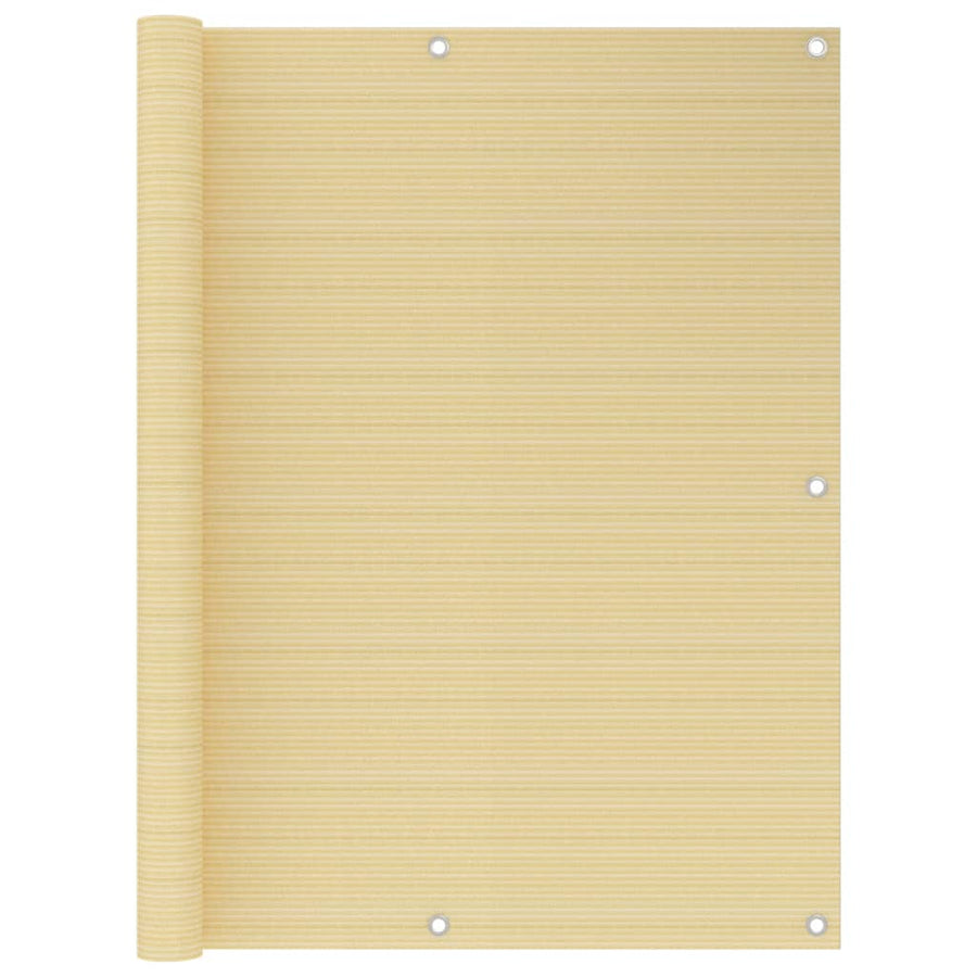Balkonscherm Hdpe Beige 120 x 600 cm