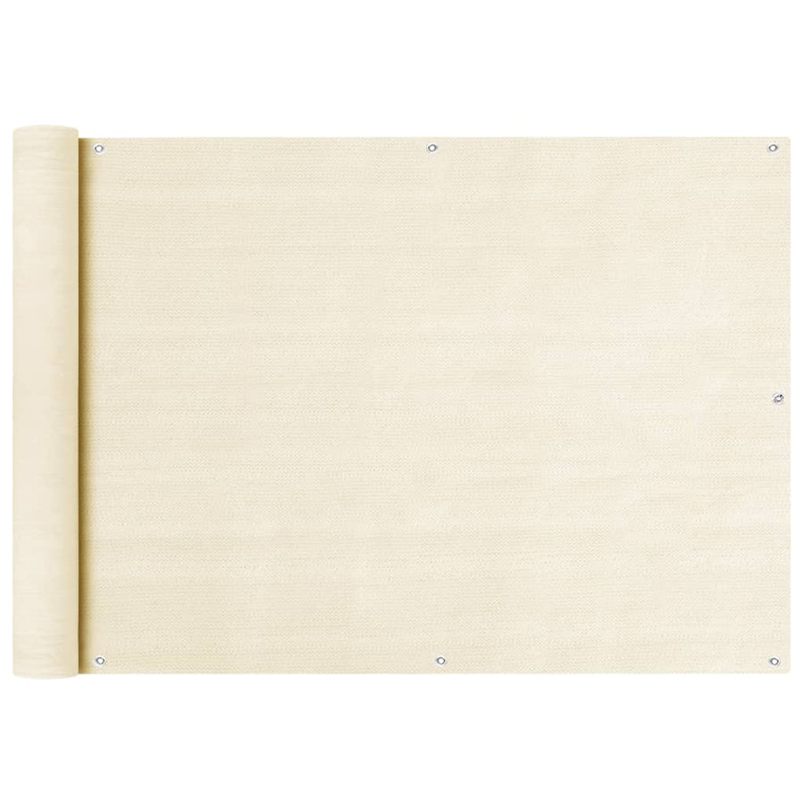 Balkonscherm Hdpe Kleurig Crème 75 x 300 cm