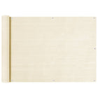 Balcony Privacy Screen HDPE Coloured Cream 75 x 400 cm