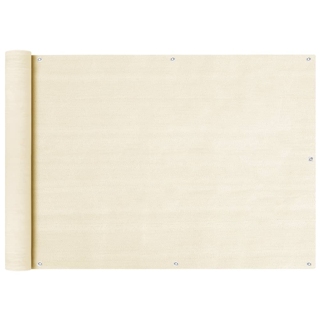 Balkonscherm Hdpe Kleurig Crème 75 x 400 cm