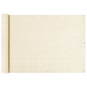 Balkonscherm 75x400 cm HDPE crème