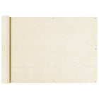 Balkonscherm 75x500 cm crème HDPE