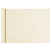 Balkonscherm 75x500 cm crème HDPE