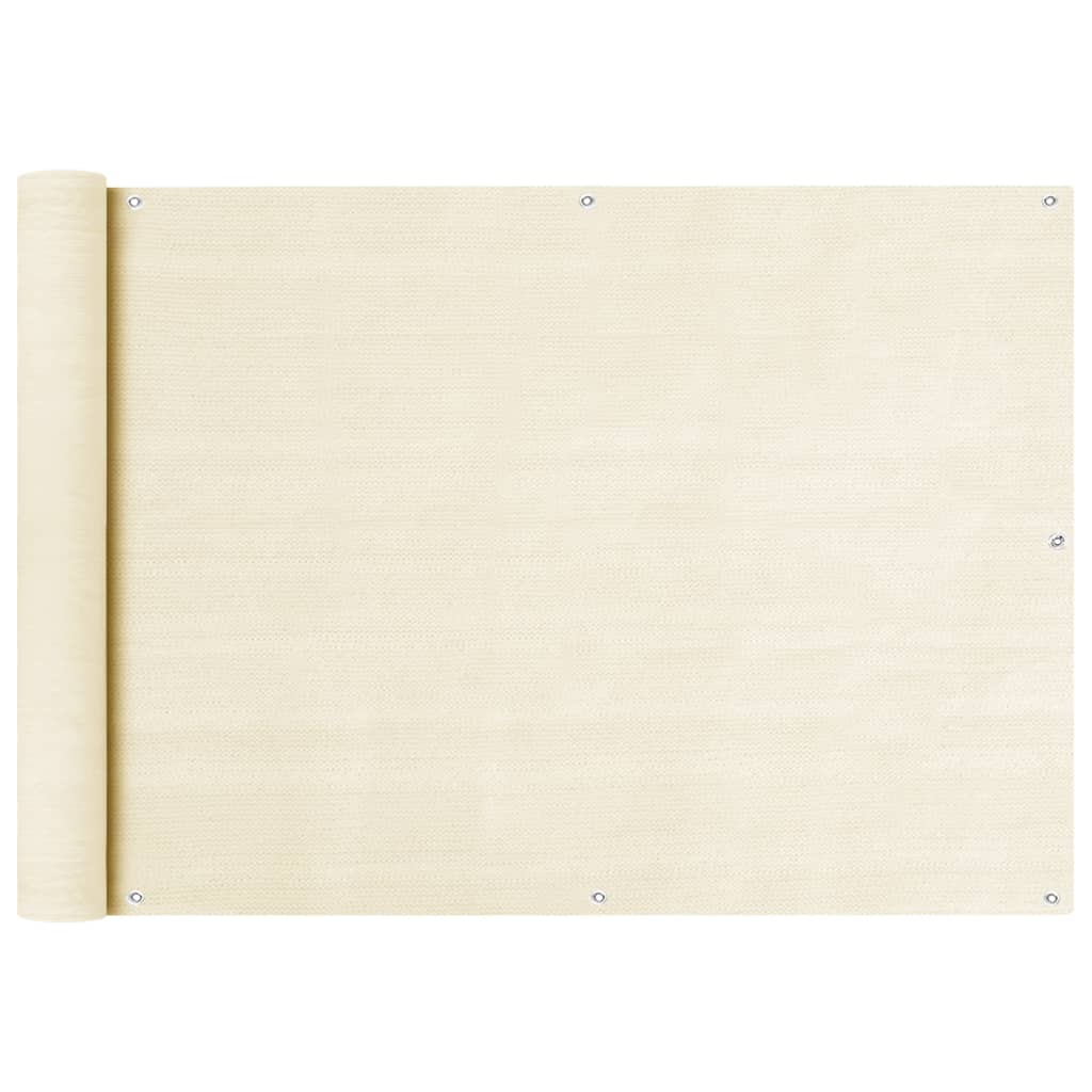 Balkonscherm Hdpe Kleurig Crème 75 x 500 cm
