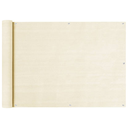 Balkonscherm Hdpe Kleurig Crème 75 x 500 cm