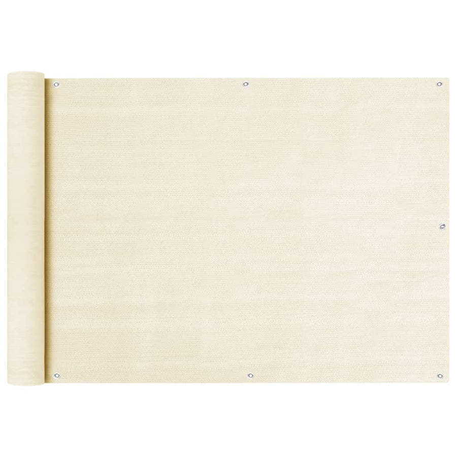 Balkonscherm Hdpe Kleurig Crème 75 x 500 cm